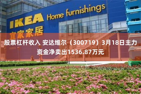 股票杠杆收入 安达维尔（300719）3月18日主力资金净卖出1536.87万元