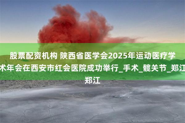 股票配资机构 陕西省医学会2025年运动医疗学术年会在西安市红会医院成功举行_手术_髋关节_郑江