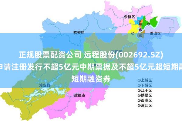 正规股票配资公司 远程股份(002692.SZ)：拟申请注册发行不超5亿元中期票据及不超5亿元超短期融资券