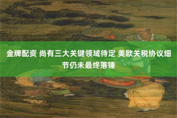 金牌配资 尚有三大关键领域待定 美欧关税协议细节仍未最终落锤