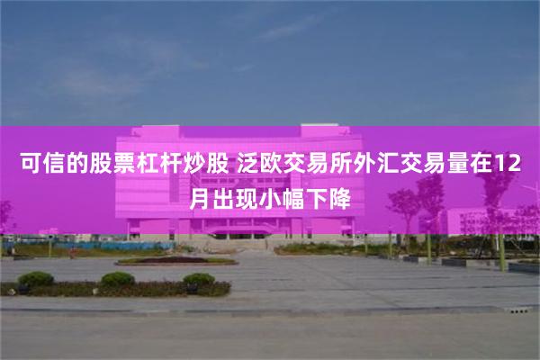 可信的股票杠杆炒股 泛欧交易所外汇交易量在12月出现小幅下降